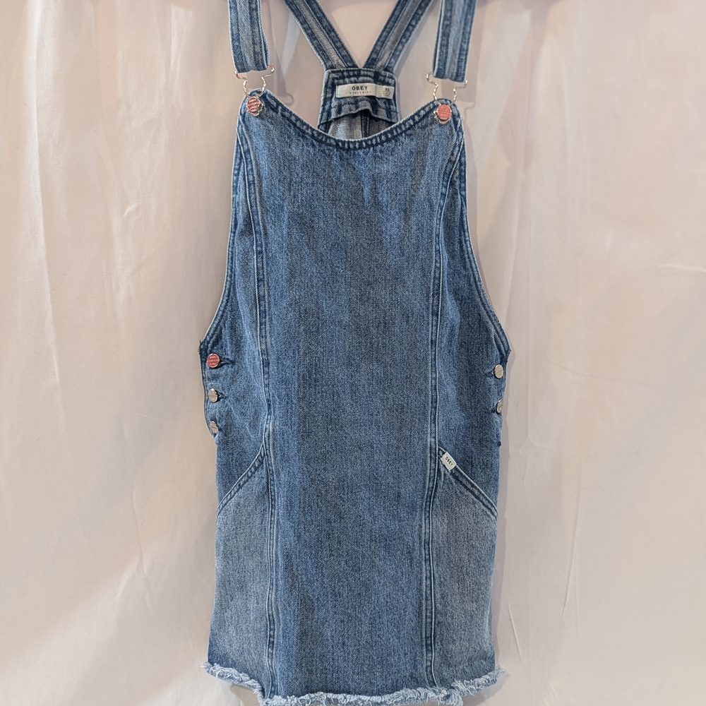 Obey Blue Denim Overall Dress | Jumper